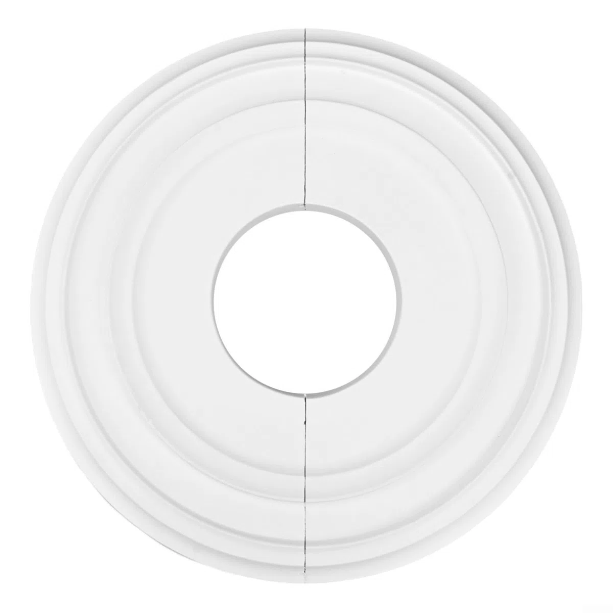Medaglione rotondo da soffitto da 30,5 cm per ventilatore a soffitto e lampadari, piastra di copertura decorativa in PU modellata divisa, copertura bianca impermeabile per rosone da soffitto