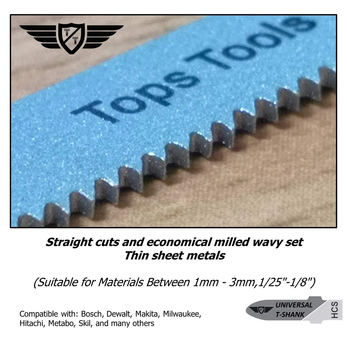 15 x TopsTools JSTTK3118 T118A T118B T118G Lame per seghetto alternativo per taglio metalli compatibili con Bosch Dewalt Makita Milwaukee e molti altri