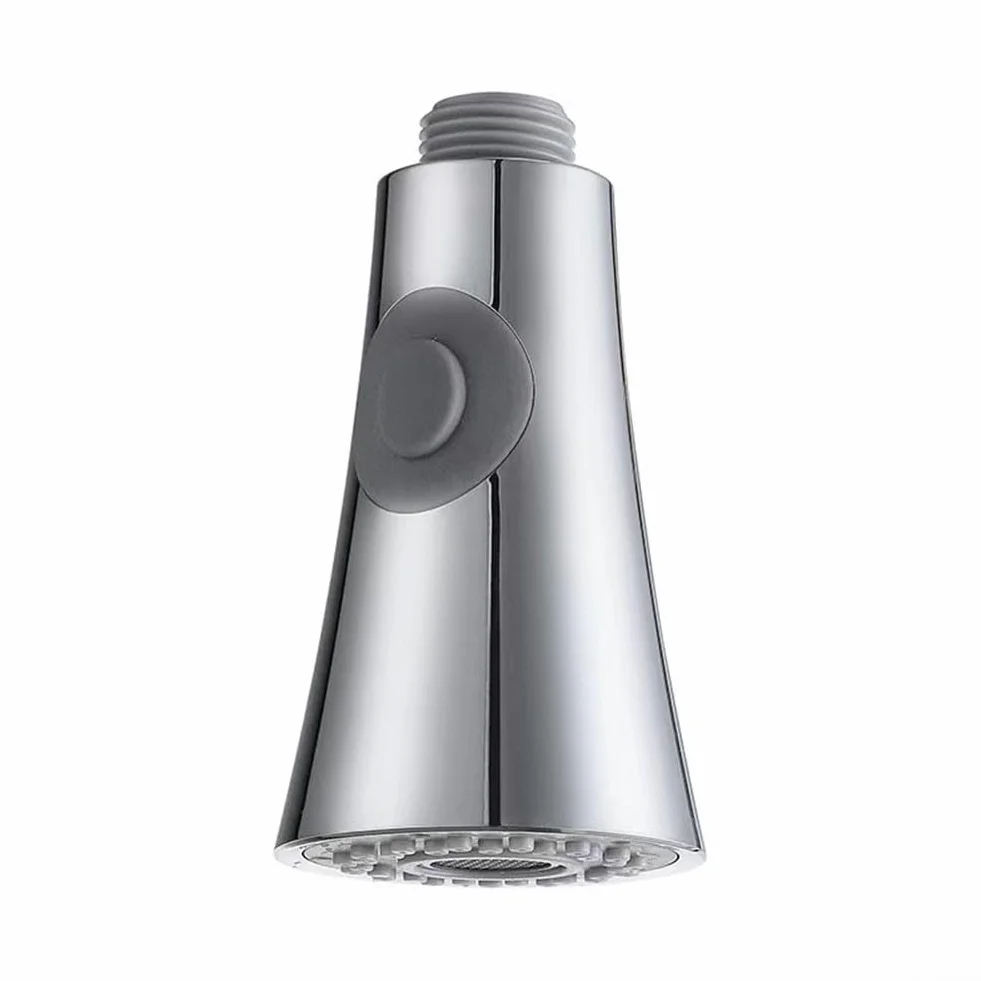 Soffione doccia di ricambio per rubinetto estraibile G12, in plastica di lunga durata, flusso d'acqua regolabile (galvanizzazione)