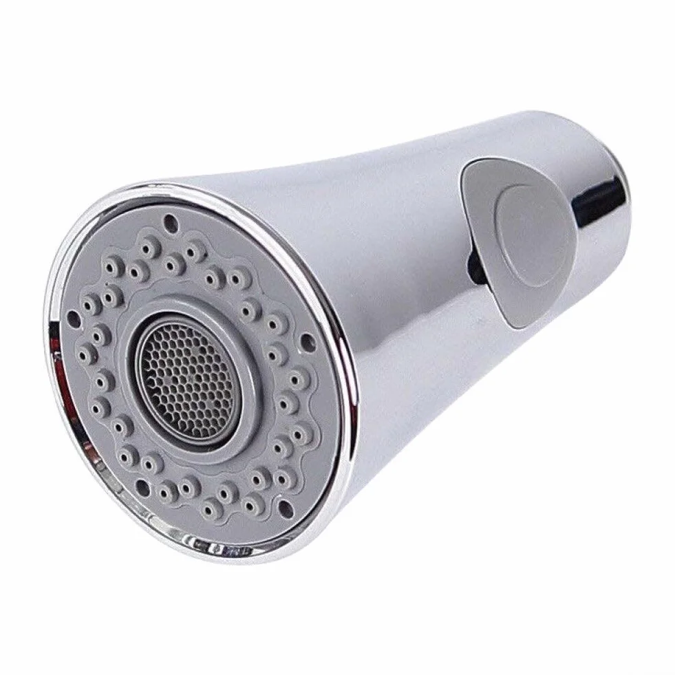 Soffione doccia di ricambio per rubinetto estraibile G12, in plastica di lunga durata, flusso d'acqua regolabile (galvanizzazione)