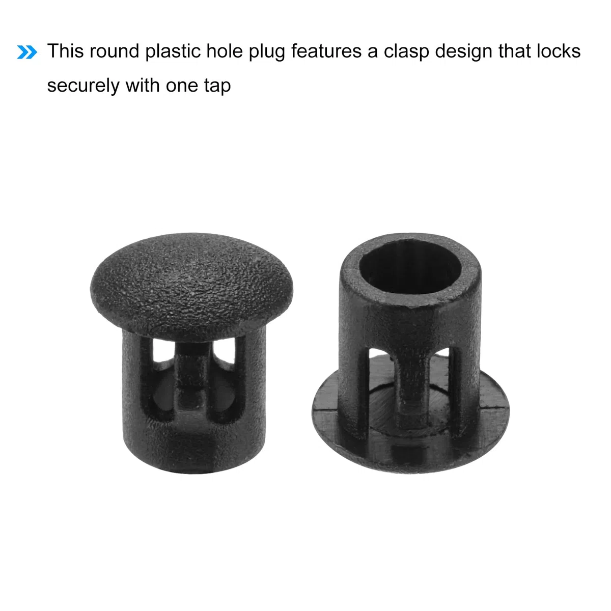 QUARKZMAN 64pz Tappi Copriforo Nero, 7mm(1/4") Tappi Fori in Plastica Pannello Coprivite Copertura Cappucci Terminali per Tubi di Bloccaggio Mobili Armadi