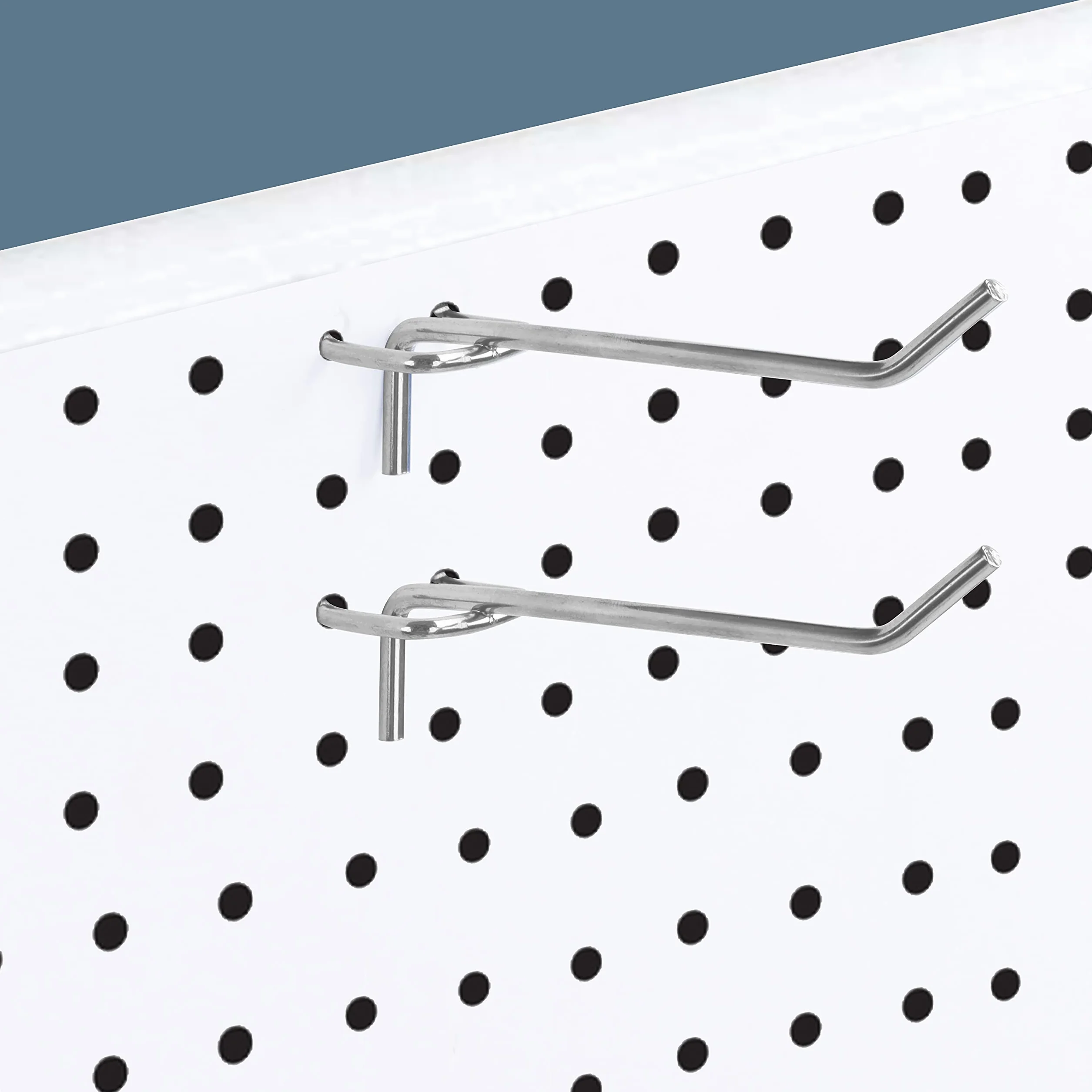 Belle Vous 50pz Ganci Pannello Portautensili in Acciaio - 10,5 cm - Ganci per Pannello Forato Portautensili per Resistenti - Ganci Porta Attrezzi Banco da Lavoro Officina, Garage e Scaffali Negozi
