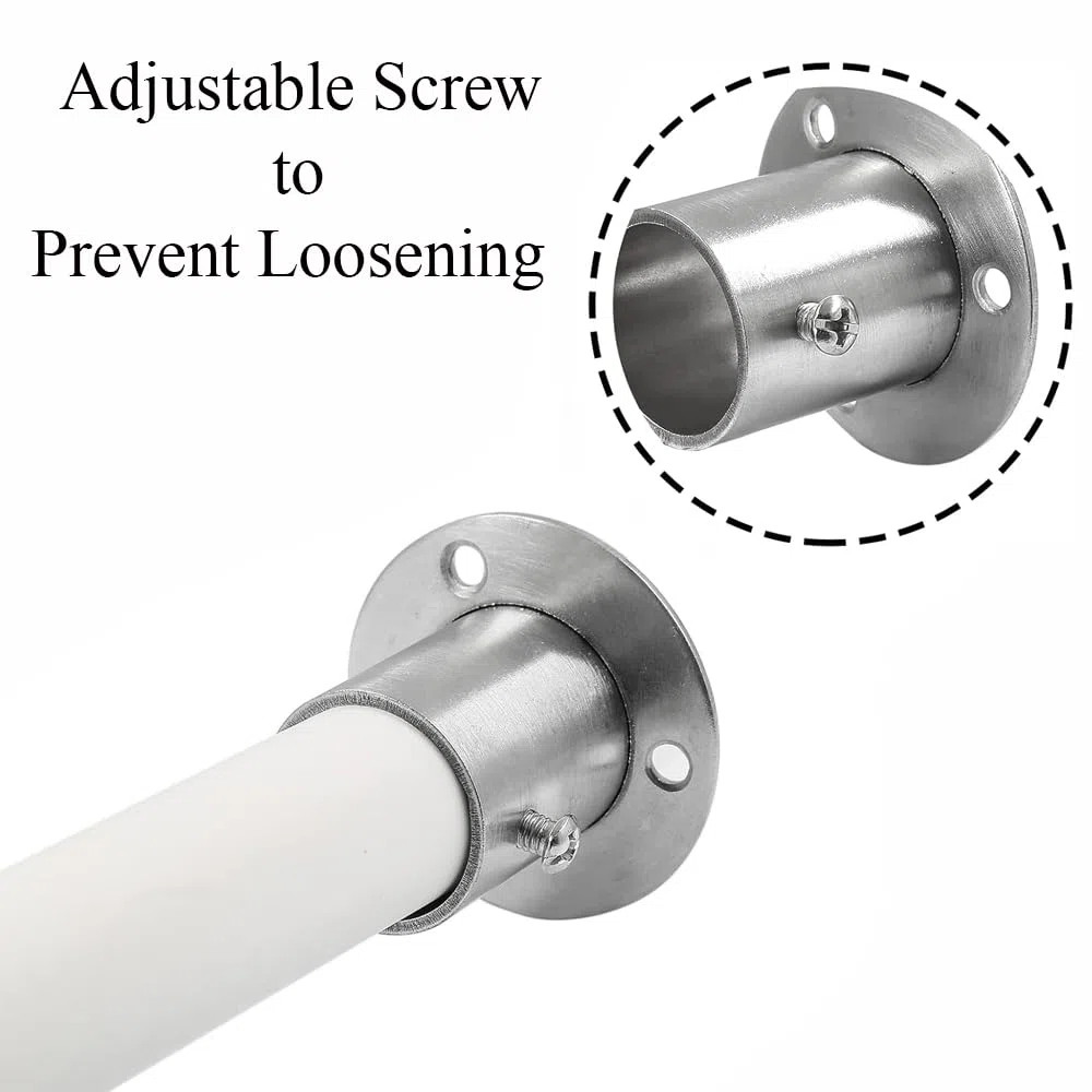 Set di 4 supporti con flangia da 32 mm, in acciaio inox, per fissaggio e stabilità del tubo