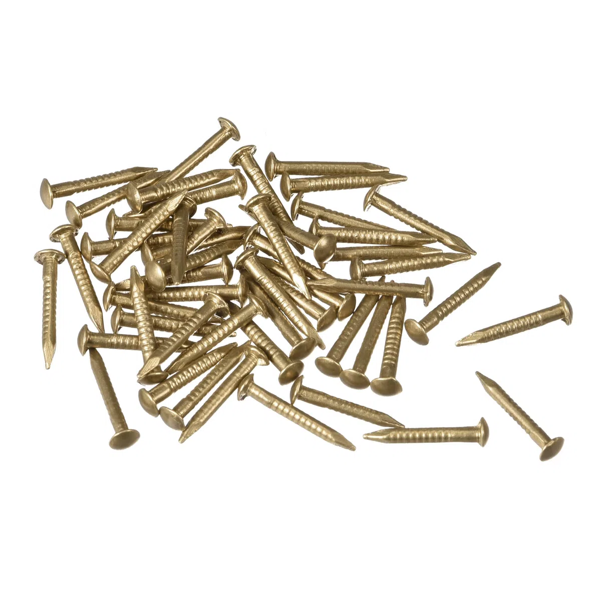 QUARKZMAN Chiodini in Ottone Piccoli 1.2x10mm per Decorazioni Fai da Te Scatole di Legno Accessori per la Casa 50pz