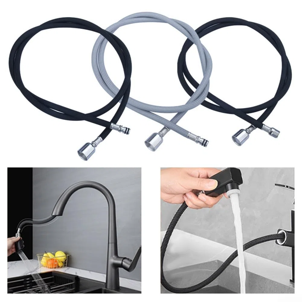 Tubo di ricambio per rubinetto da cucina di alta qualità, con doccetta estraibile, per sicuro e flessibile (grigio a scatto)