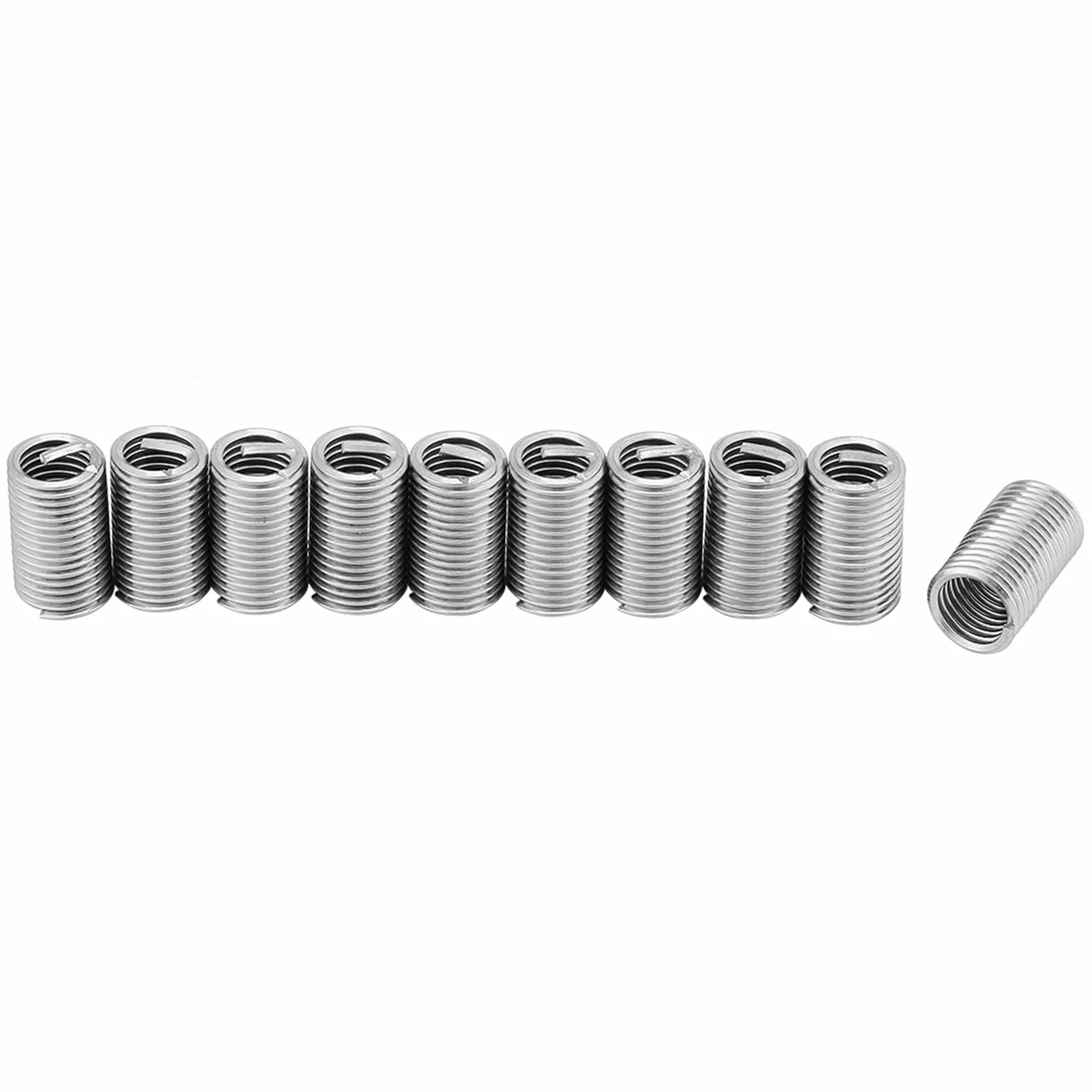 Helicoil M10X1.25X3D M8 X 1.25 Helicoil Acciaio Inossidabile 10 Pezzi 304 Acciaio Inossidabile Filo Manicotto Vite Inserti Filettatura Kit Riparazione M8X1.25X3D