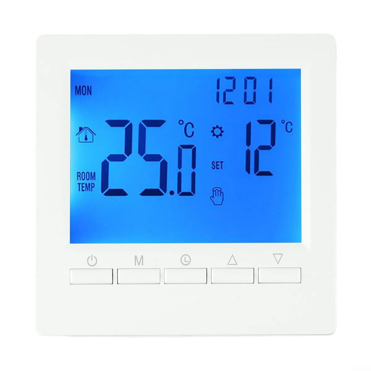 Termostato per Caldaia a Gas Programmabile Termostato Digitale per Casa Display Termostato Digitale per Riscaldamento Domestico con Sicurezza Blocco e Funzione Antigelo