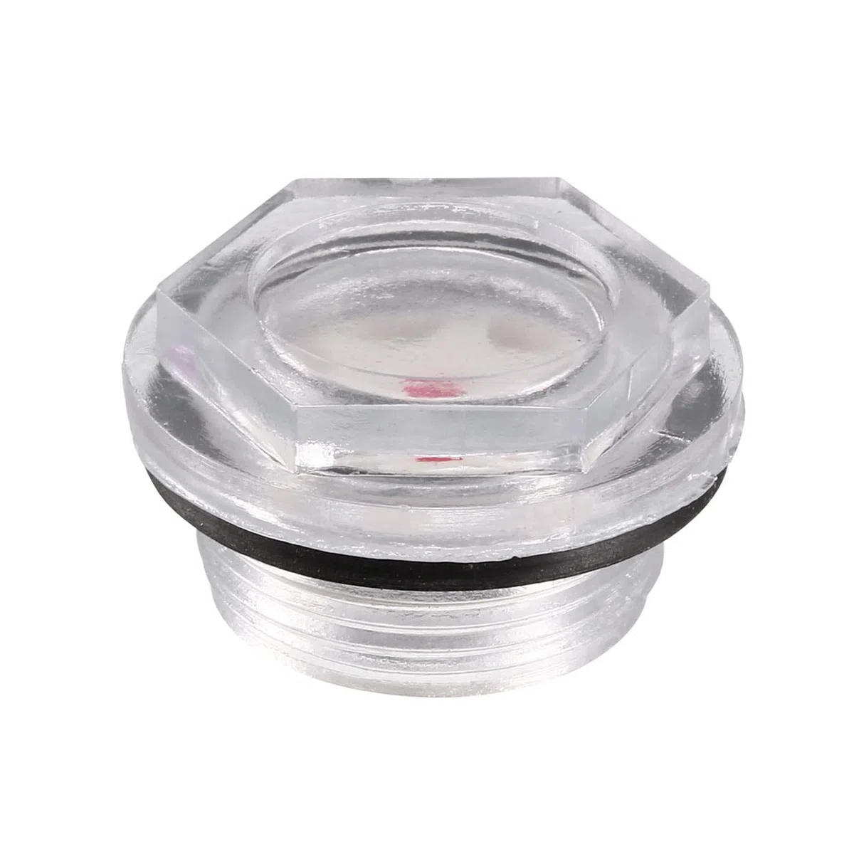 M METERXITY Plastica Olio Livello Vista Vetro con cerchio Tenuta - Aria Compressore Raccordi Controllo Pompa Olio Livello Applicazione Serbatoio (27mm Dia Chiaro Nero Bianco)