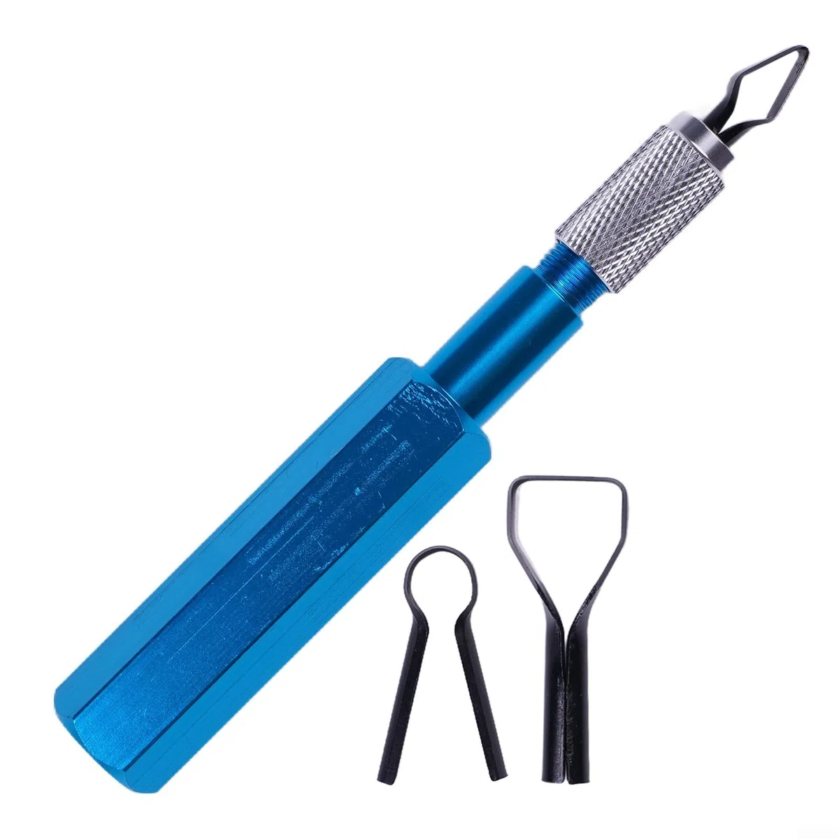Eawfgtuw Manico per levigatura angolare per saldatura a pavimento in vinile PVC, cazzuola in lega di alluminio con 3, compatibile con strumenti di plastica per scuoiare, blu, giallo, rosso (rosso)