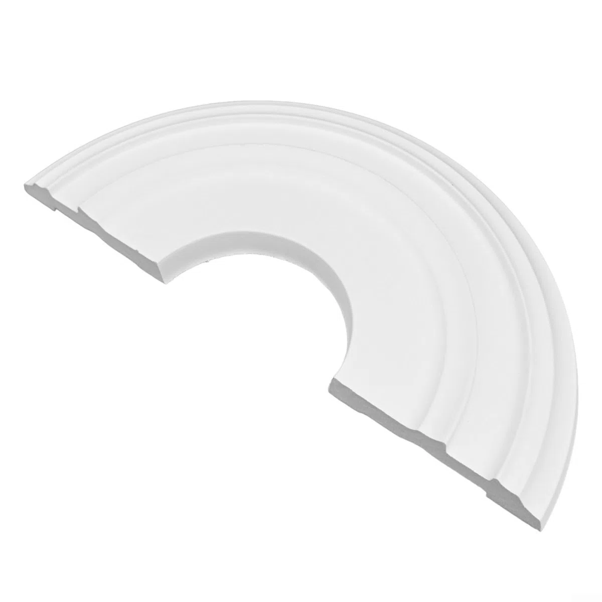Medaglione rotondo da soffitto da 30,5 cm per ventilatore a soffitto e lampadari, piastra di copertura decorativa in PU modellata divisa, copertura bianca impermeabile per rosone da soffitto