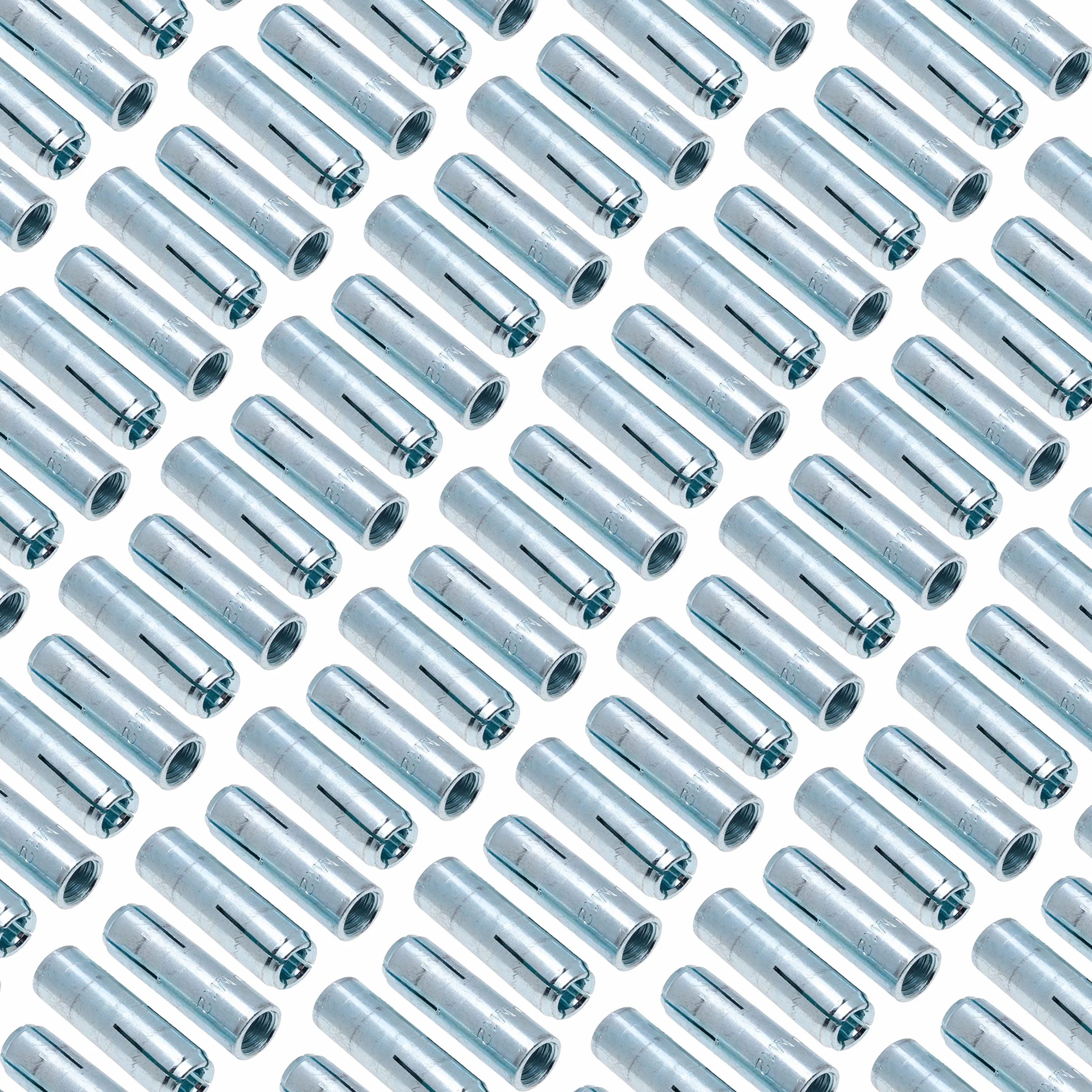 M8 ancoraggi a parete drop-In, ancoraggio ad espansione in acciaio zigrinato con filettatura interna, 8 mm x 30 mm goccia nel manicotto del bullone, spina, ancoraggio per calcestruzzo (10 pezzi)