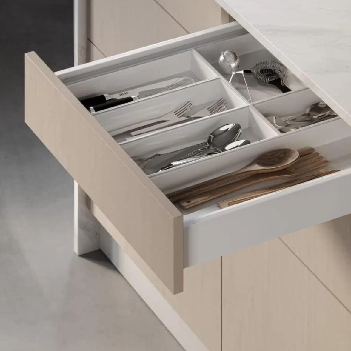 GTV, Metalbox Prestige - Sistema di cassetti, 118 x 450 mm, colore: bianco