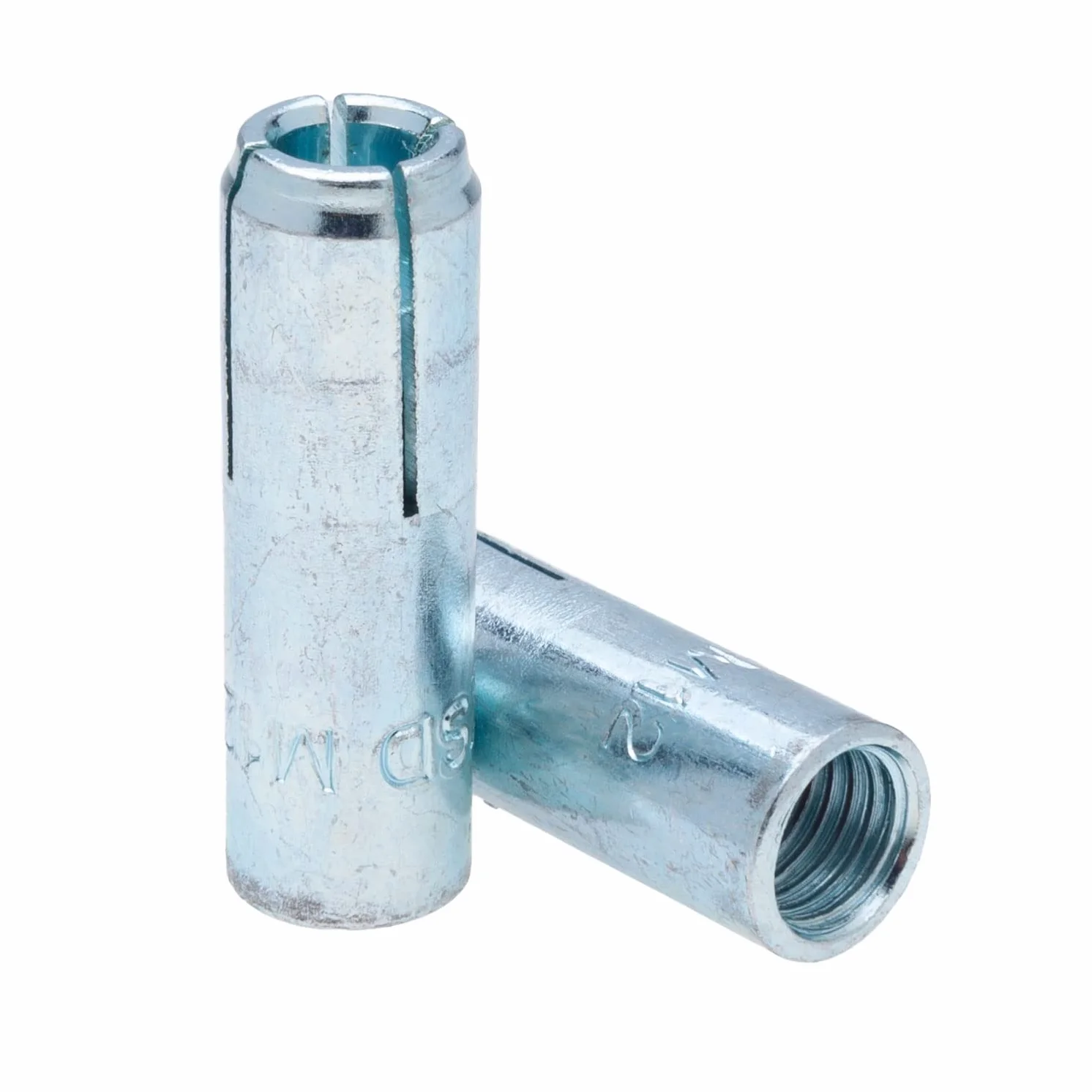 M8 ancoraggi a parete drop-In, ancoraggio ad espansione in acciaio zigrinato con filettatura interna, 8 mm x 30 mm goccia nel manicotto del bullone, spina, ancoraggio per calcestruzzo (10 pezzi)