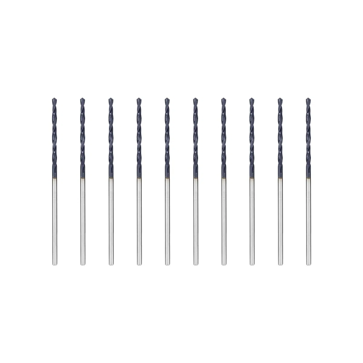 Punta per Metallo Pezzi Professional Punta da Trapano M35 HSS-Co, AlTiN Rivestita, Standard DIN 338 (1.0mm x 34mm x 10pcs)
