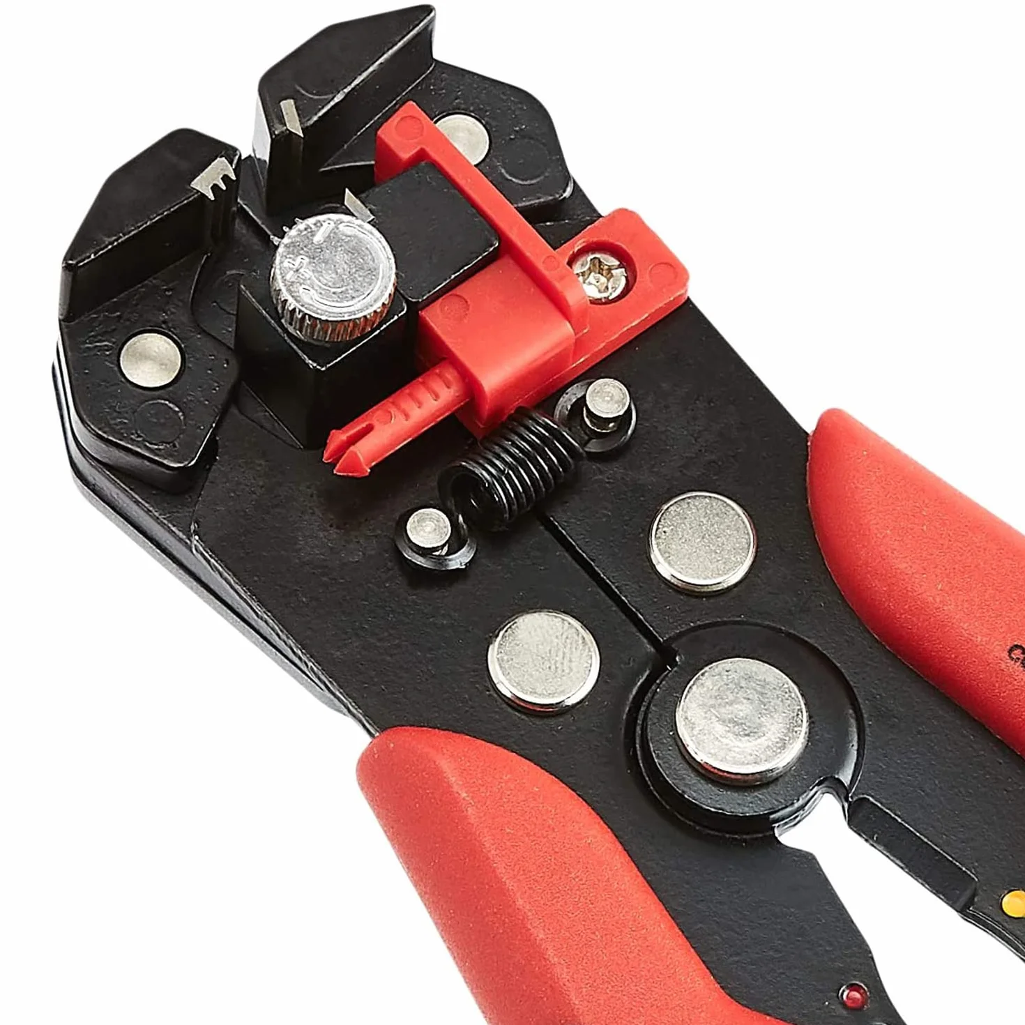 Amazon Basics Spellafili autoregolante, nero/rosso