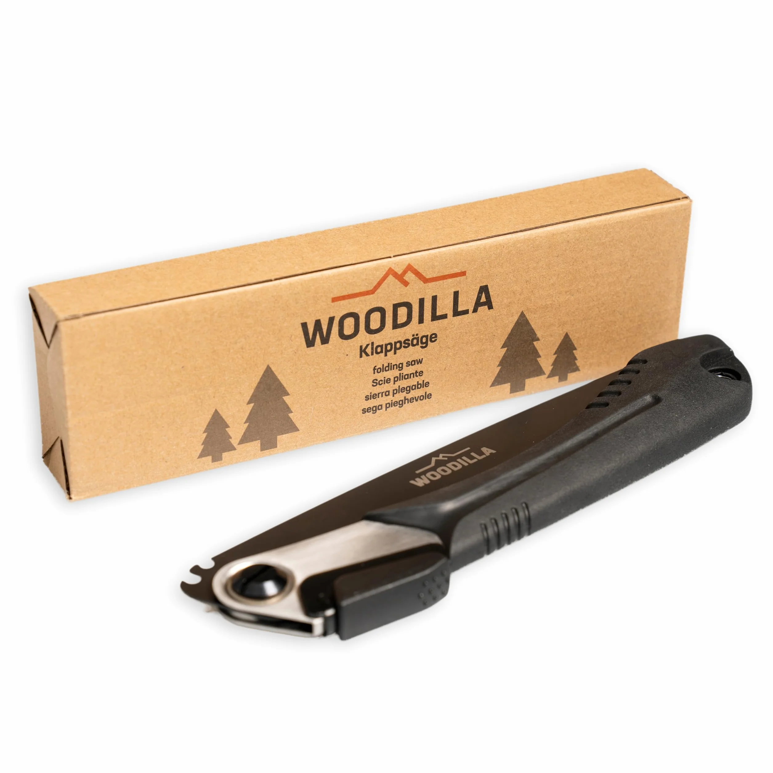 Seghetto pieghevole per esterni di Woodilla - sega a mano, sega per potatura, sega pieghevole ergonomica per il giardino, sega multifunzionale con lama robusta (21 cm)