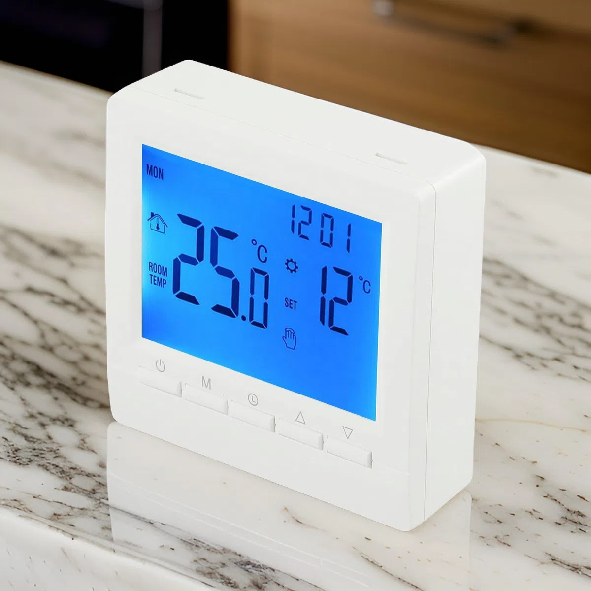 Termostato per Caldaia a Gas Programmabile Termostato Digitale per Casa Display Termostato Digitale per Riscaldamento Domestico con Sicurezza Blocco e Funzione Antigelo