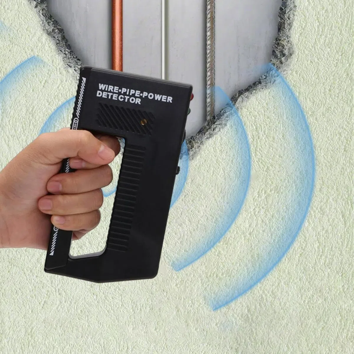 Metal detector per scanner a parete per tubi, metal detector per tubi metallici, Localizzatore di cavi elettrici regolabile ad alta sensibilità nel muro, Allarmi sonori e visivi, scanner da parete mul