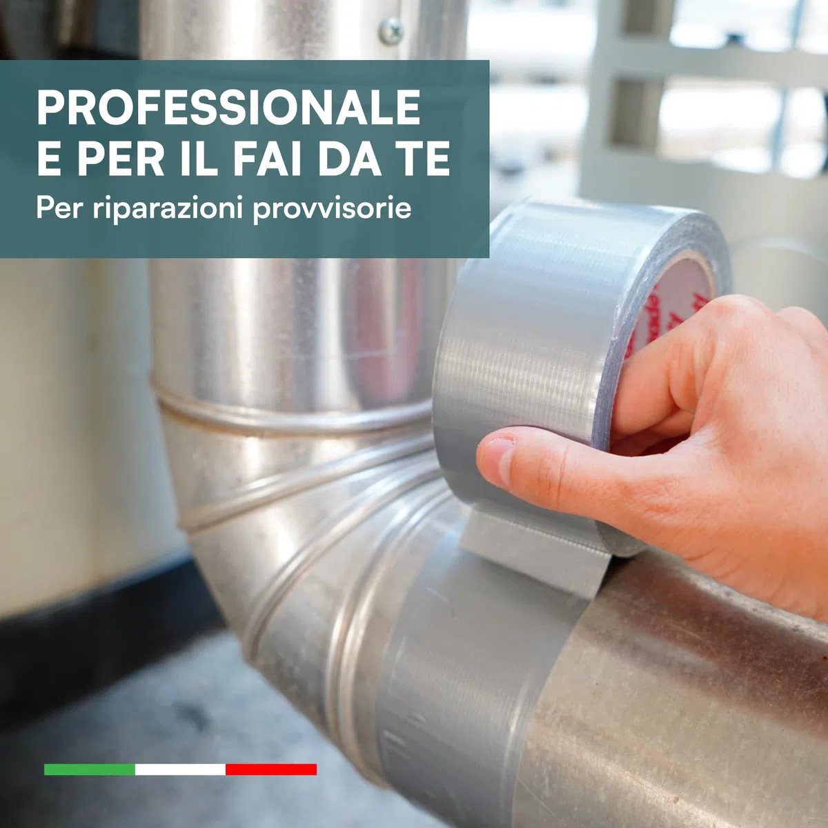 DNK TRADE Nastro Adesivo Telato Americano 50mm x 25m Colore Grigio Isolante e Impermeabile per Riparazioni Professionali e Fai da Te Aderenza Multisuperficie Metallo Plastica e Legno - 2 Rotoli