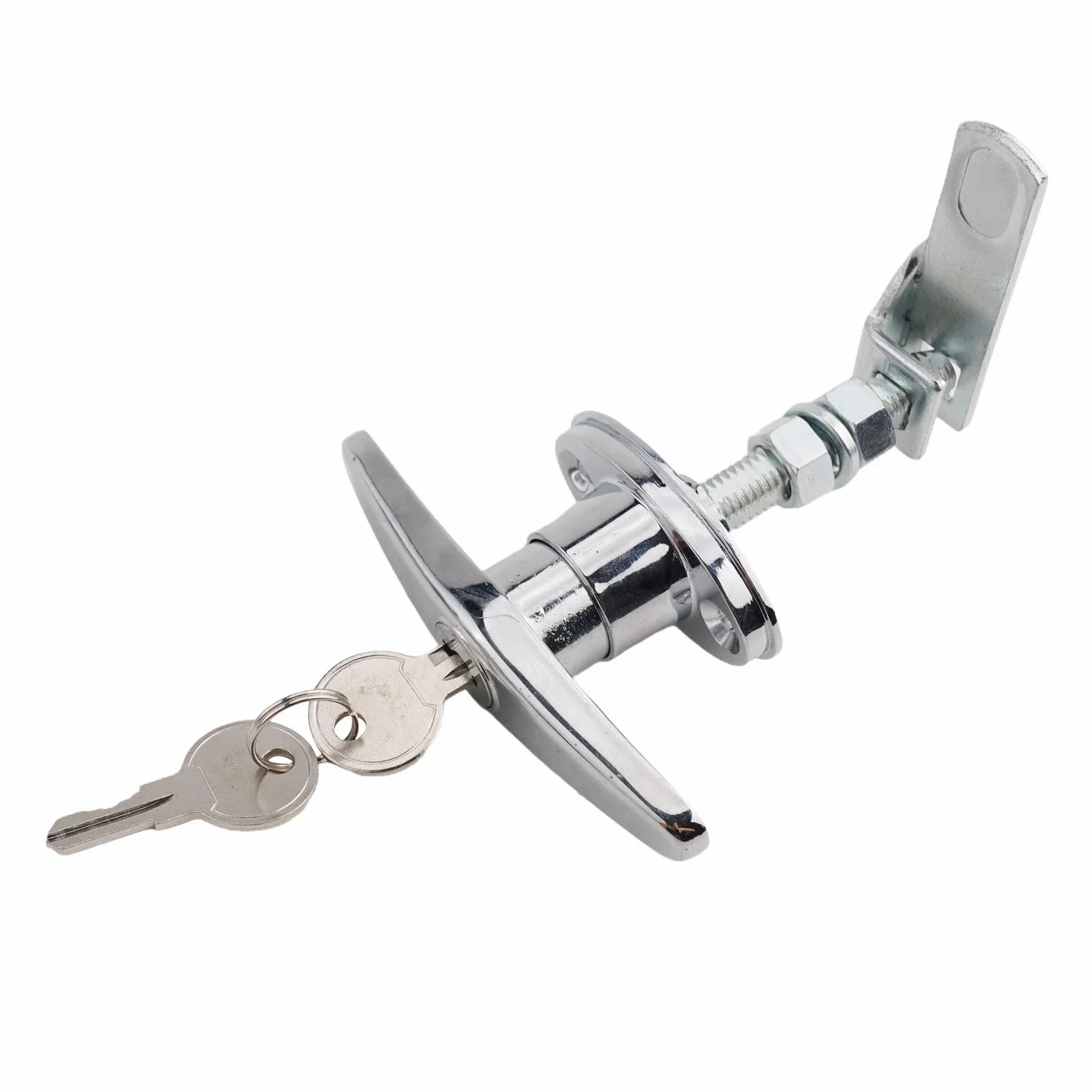 Kit di bloccaggio con maniglia a T in lega di zinco con chiavi, kit di bloccaggio con maniglia a T per camion/camper/porta del garage, sicuro per attacco del tappo del camion, serratura resistente