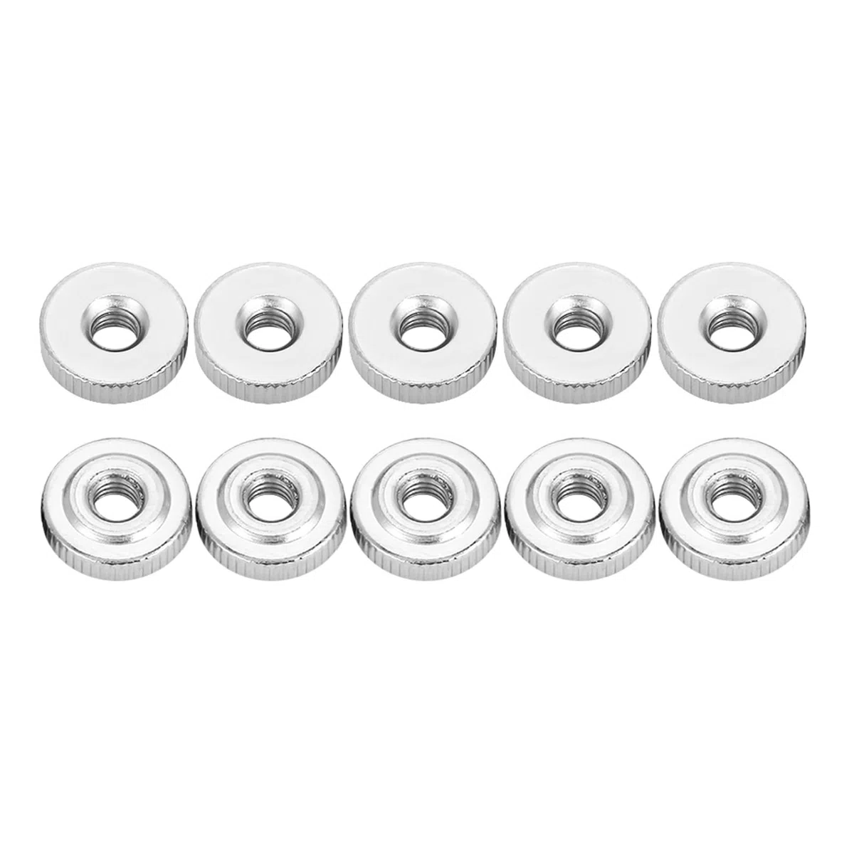 10/5/2/1 dado zigrinato M3 M4 M5 M6 M8 M10 dadi pollice Nurled in acciaio al carbonio(M4(10pcs))