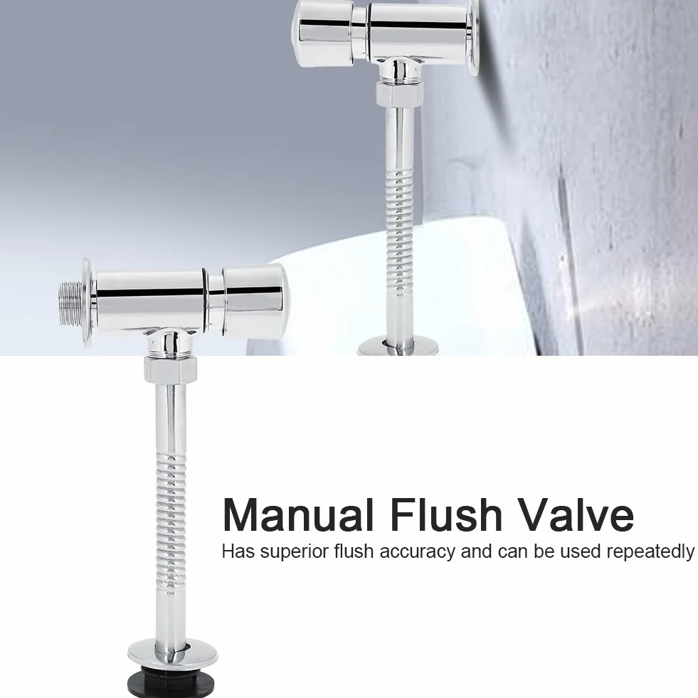 Valvola di Scarico Manuale Flussometro per WC in Lega di Zinco Valvola per Orinatoio Universale per WC per Ufficio Hotel Bagno