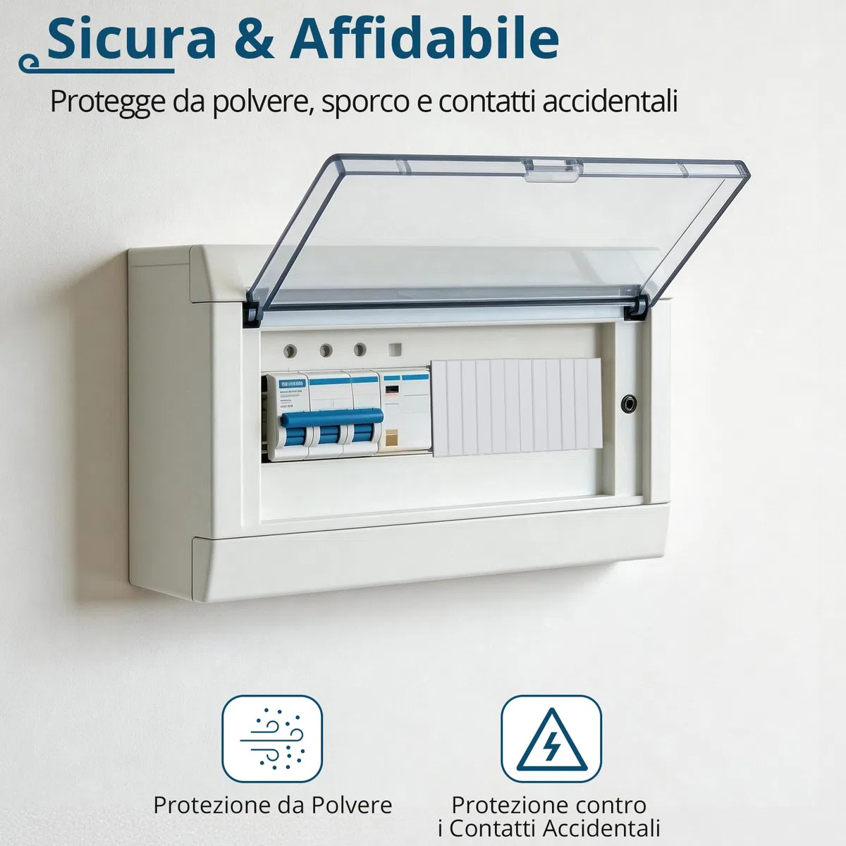 Set di 8PZ Strisce di Copertura 3 Moduli per Quadro Elettrico, Coprimoduli per Guida DIN con Fissaggio a Scatto, Pannelli di Copertura per Guida DIN Anti-Polvere, Flessibile Espandibile
