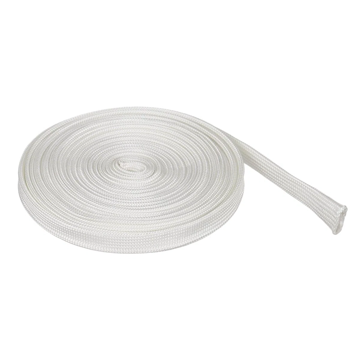 QUARKZMAN Guaina Intrecciata 3 Metri X 8mm Guaina Per Cavi In Fibre Di Vetro Ad Alta Temperatura Per Gestione Cavi Automobilistici Domestici E Per Ufficio Protezione Cavi Video Bianco