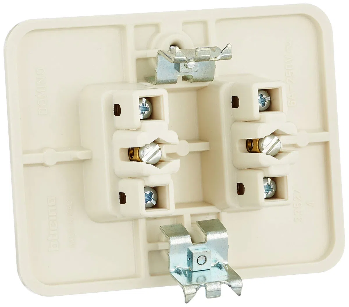 BTicino 1201N Serie Domino Doppio Deviatore Unipolare, 6 A, Avorio