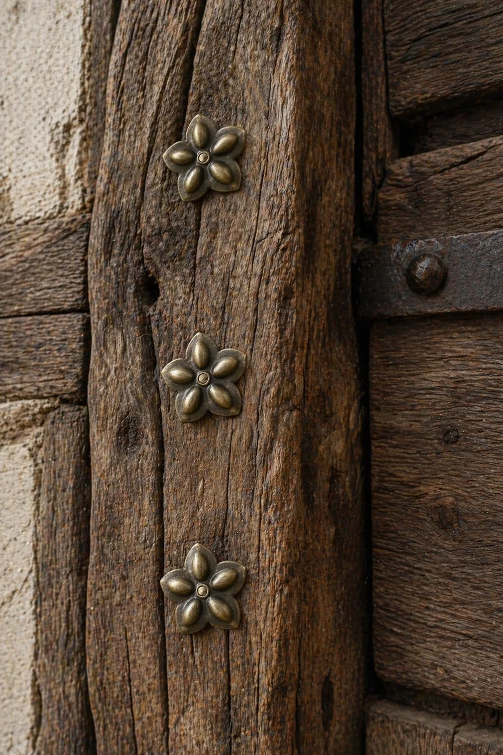 Chiodi decorativi antiche 23x23 mm bronzo/ottone set 50