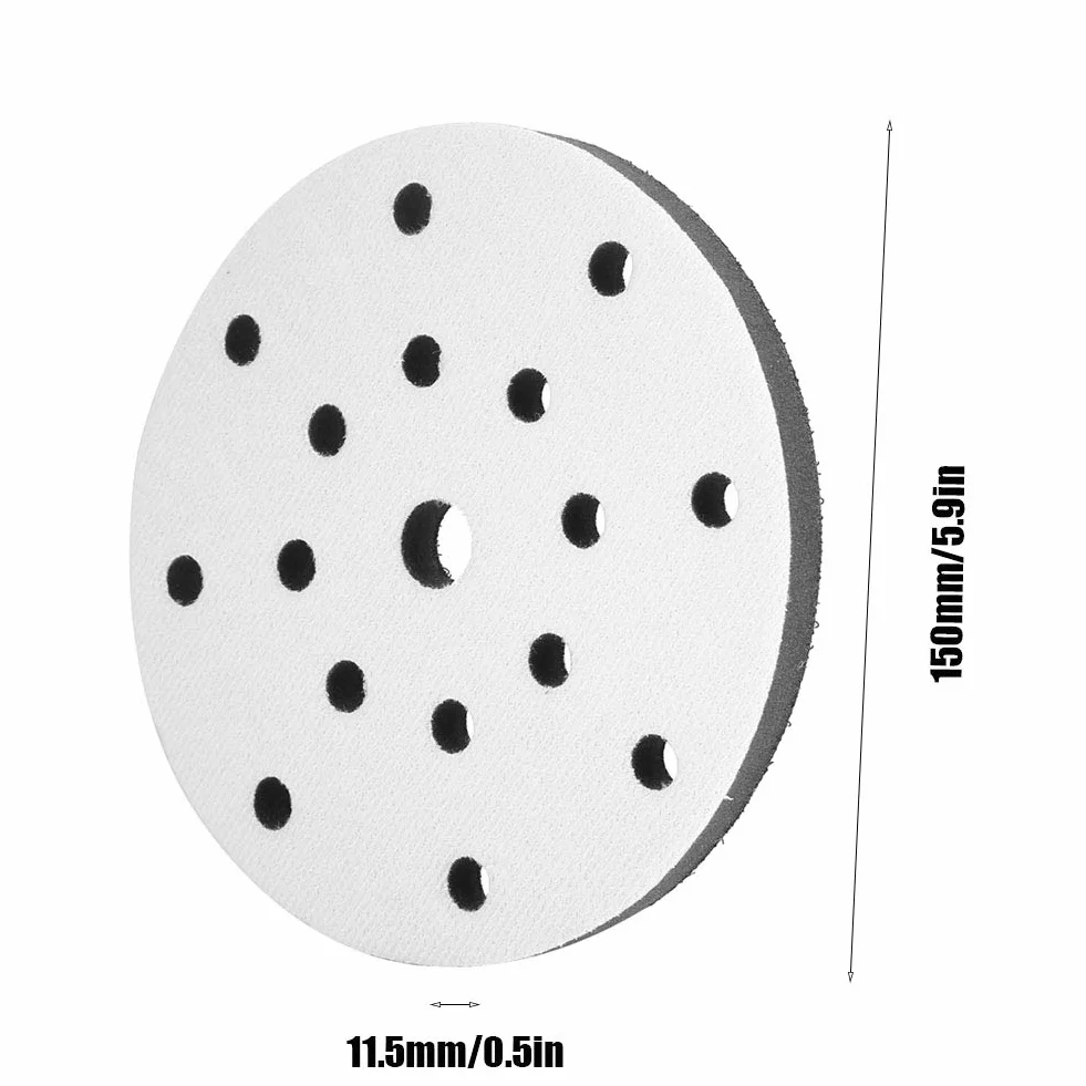 Platorello morbido per levigatura, tampone per cuscino interfaccia spugna con tampone morbido diametro per platorelli 150 mm(17 holes)