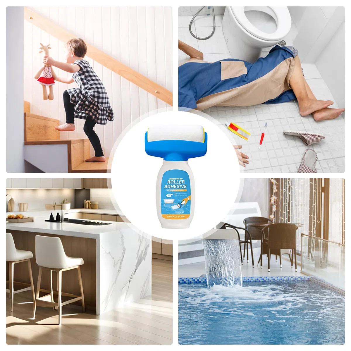Vernice per vasca non slip-pavimento del bagno trasparente, rivestimento in vasca trasparente | Protezione della superficie anti -skid, rivestimento resistente allo slittamento durevole per piastrelle
