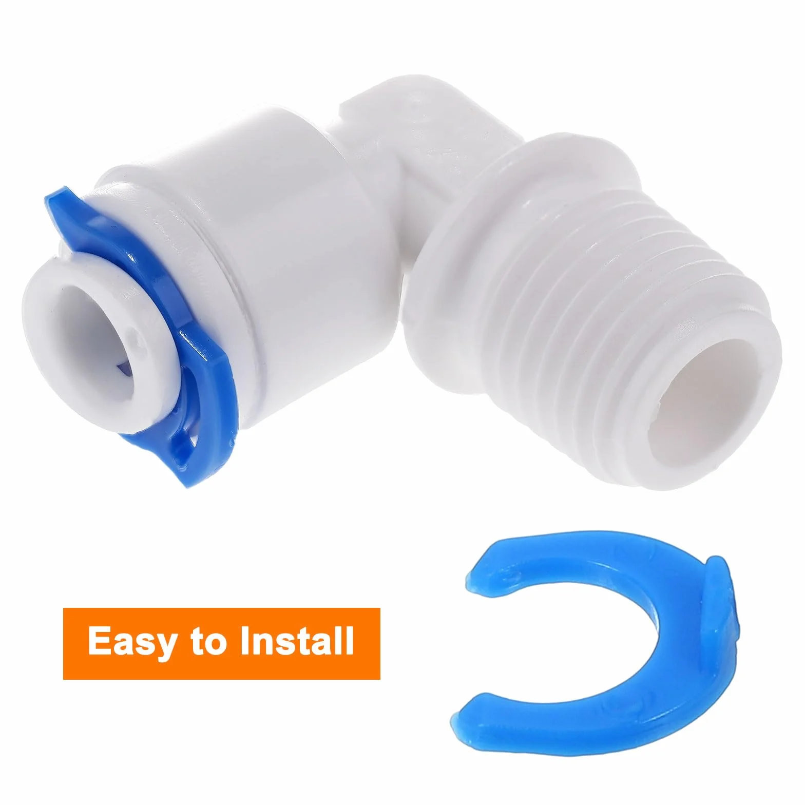 QUARKZMAN 60Pezzi 1/4 Pollice Clip di Bloccaggio per Sistemi di Filtrazione dell'Acqua RO Tubo Raccordo Rapido Morsetti di Bloccaggio Ricambi, Blu