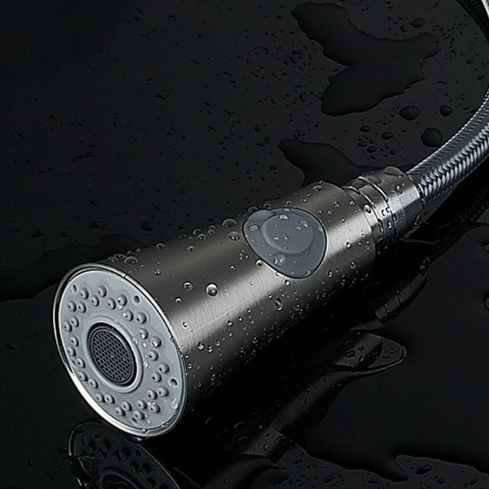Soffione doccia di ricambio per rubinetto estraibile G12, in plastica di lunga durata, flusso d'acqua regolabile (galvanizzazione)