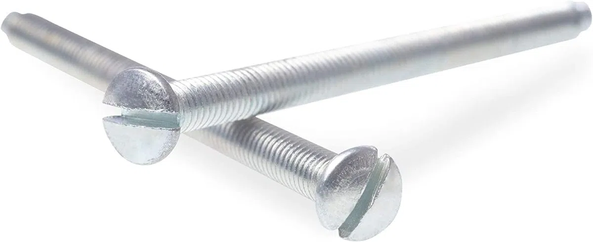 Set di 40 viti miste M3,5 da 35 mm, 40 mm, 50 mm e 75 mm di lunghezza, abbinate per interruttore e presa di corrente, zincate lucide, testa scanalata