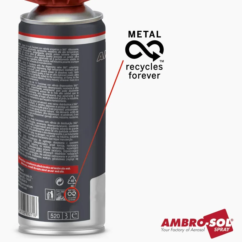 Ambro-Sol V500COPRI Spray Coprimacchia, Copre e Difende le Pareti dalle Macchie più Ostili, Asciugatura Super Rapida, Bomboletta Spray in Banda Stagnata Riciclabile 500 ml