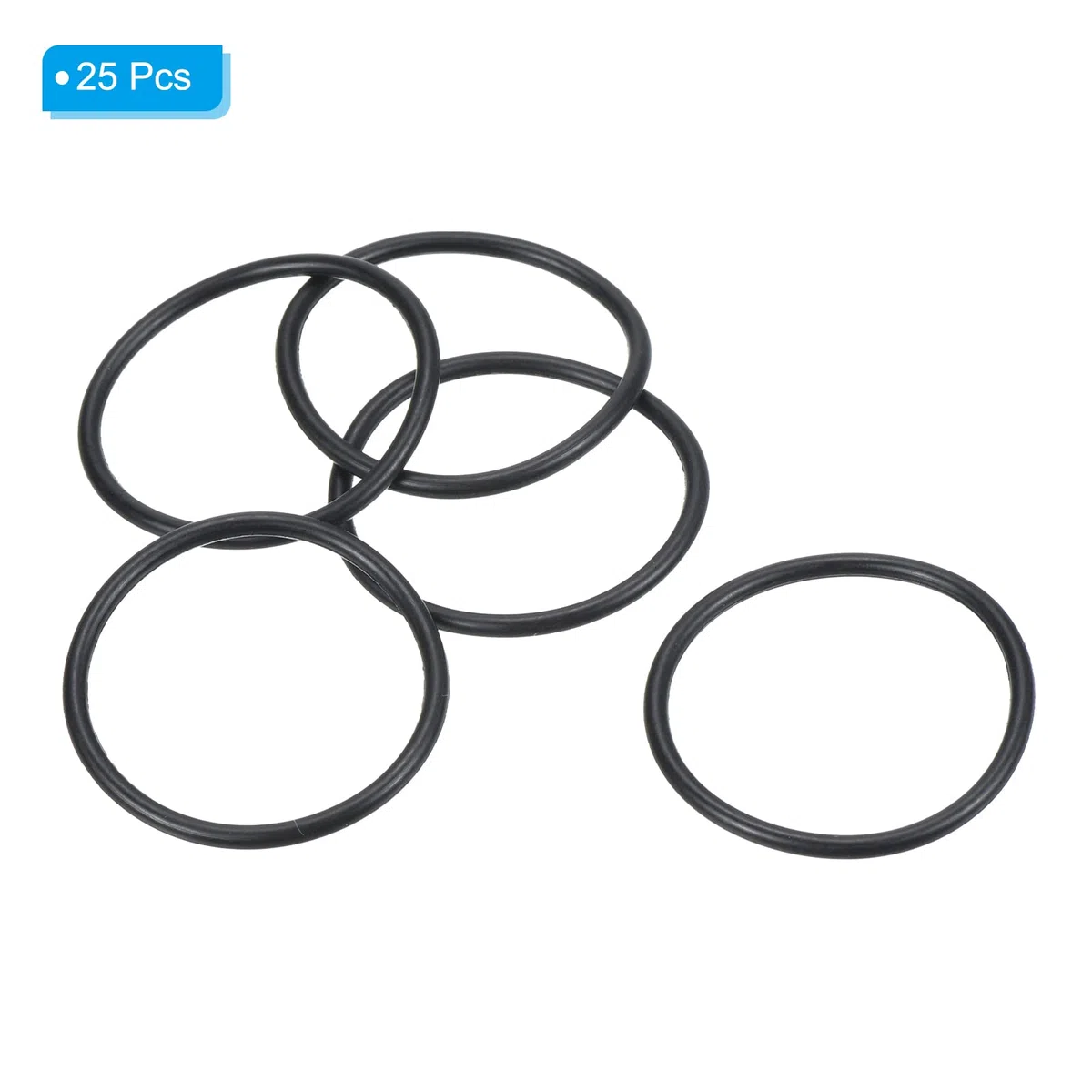 PATIKIL Nitrile Gomma O-Ring 33mm OD x 29mm ID x 2mm Larghezza, 25 Pezzi Metrico Sigillatura Guarnizione Anelli Rubinetti per Rubinetto Idraulica Automobilismo Riparazione, Nero