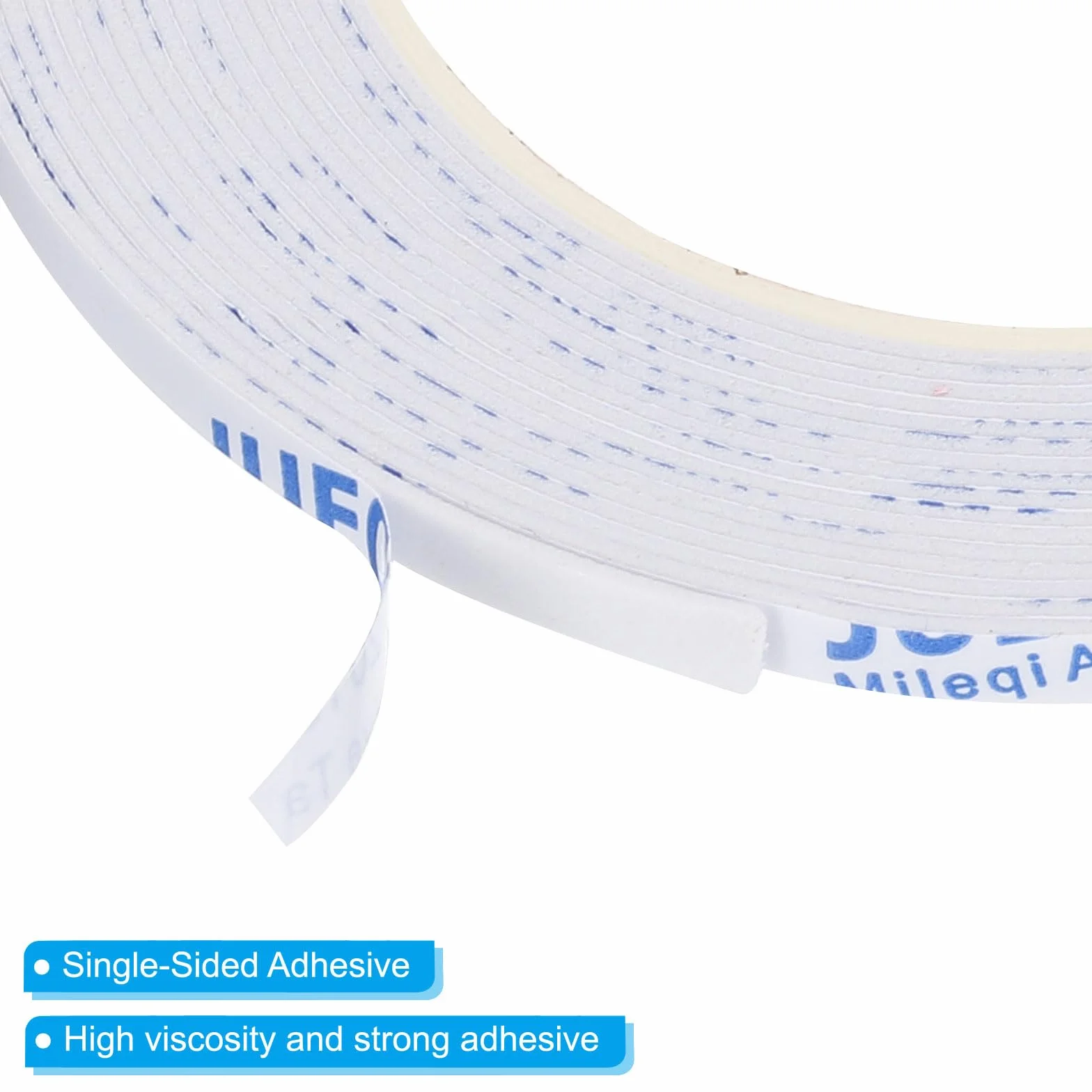PATIKIL 5m/16.4ft Sigillatura Schiuma Nastro, 2Pz 5mm Largo 1mm Spesso Singolo Paraspifferi Gommapiuma Guarnizione Porta Striscia per Mobili per Isolamento Tubi Finestre, Bianco