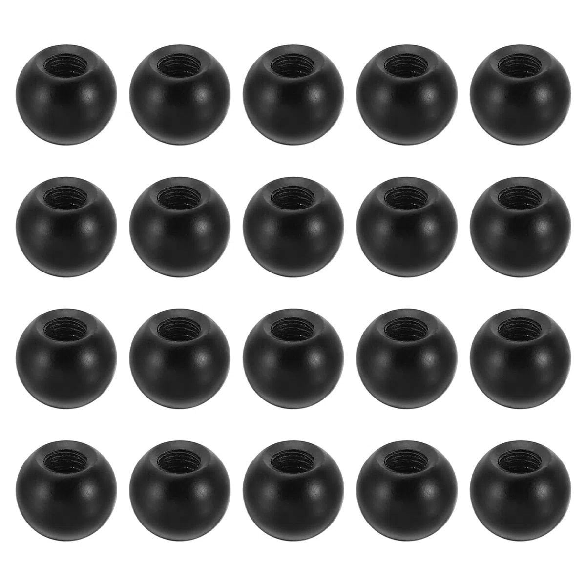 PATIKIL M4 x 9mm Dadi a Sfera Pomelli, Pz30 Tappi a Sfera Perforazione Acciaio Maniglia Foro Cieco Decorazione Dado Lampada Mobili o Progetto Fai-Da-Te, Nero