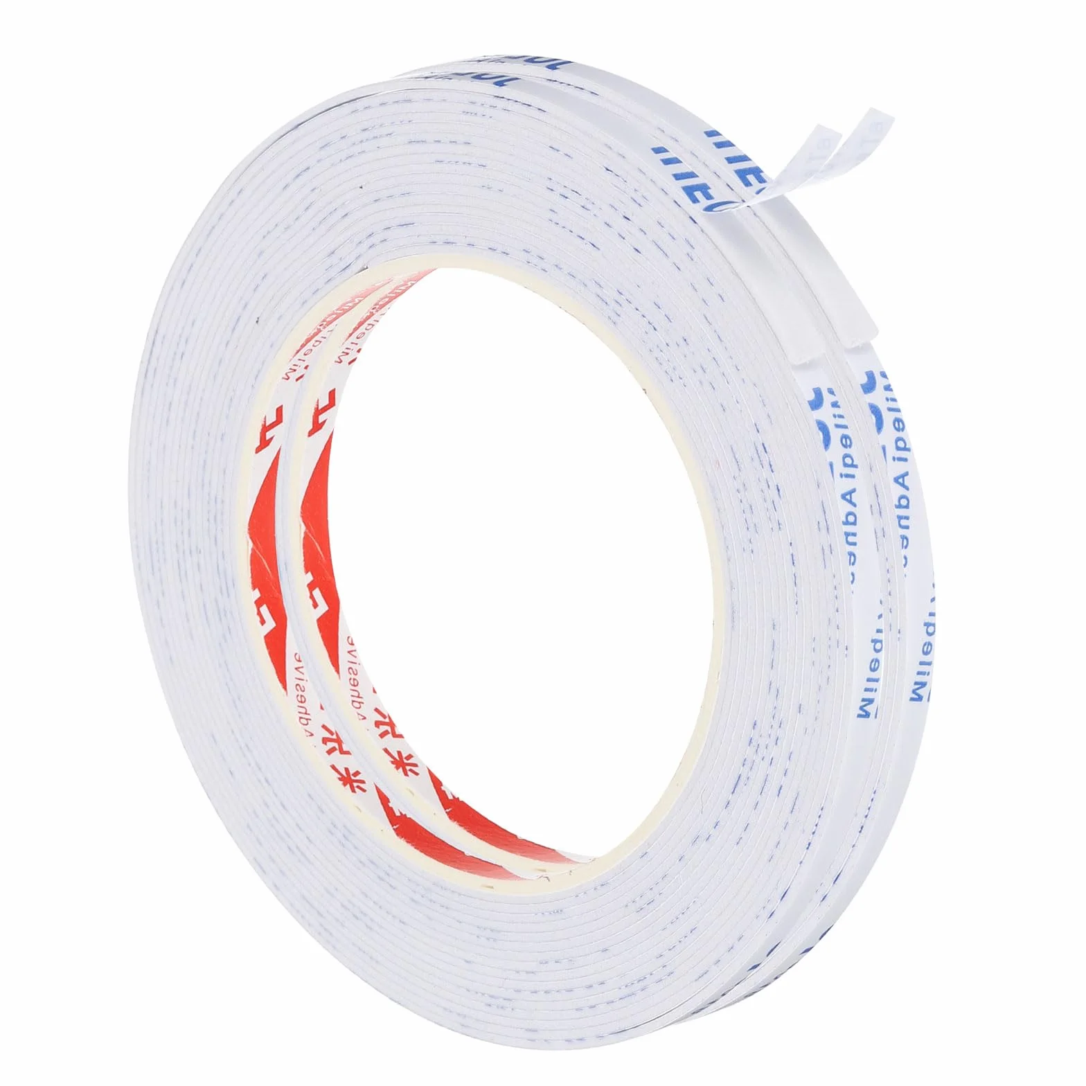 PATIKIL 5m/16.4ft Sigillatura Schiuma Nastro, 2Pz 5mm Largo 1mm Spesso Singolo Paraspifferi Gommapiuma Guarnizione Porta Striscia per Mobili per Isolamento Tubi Finestre, Bianco