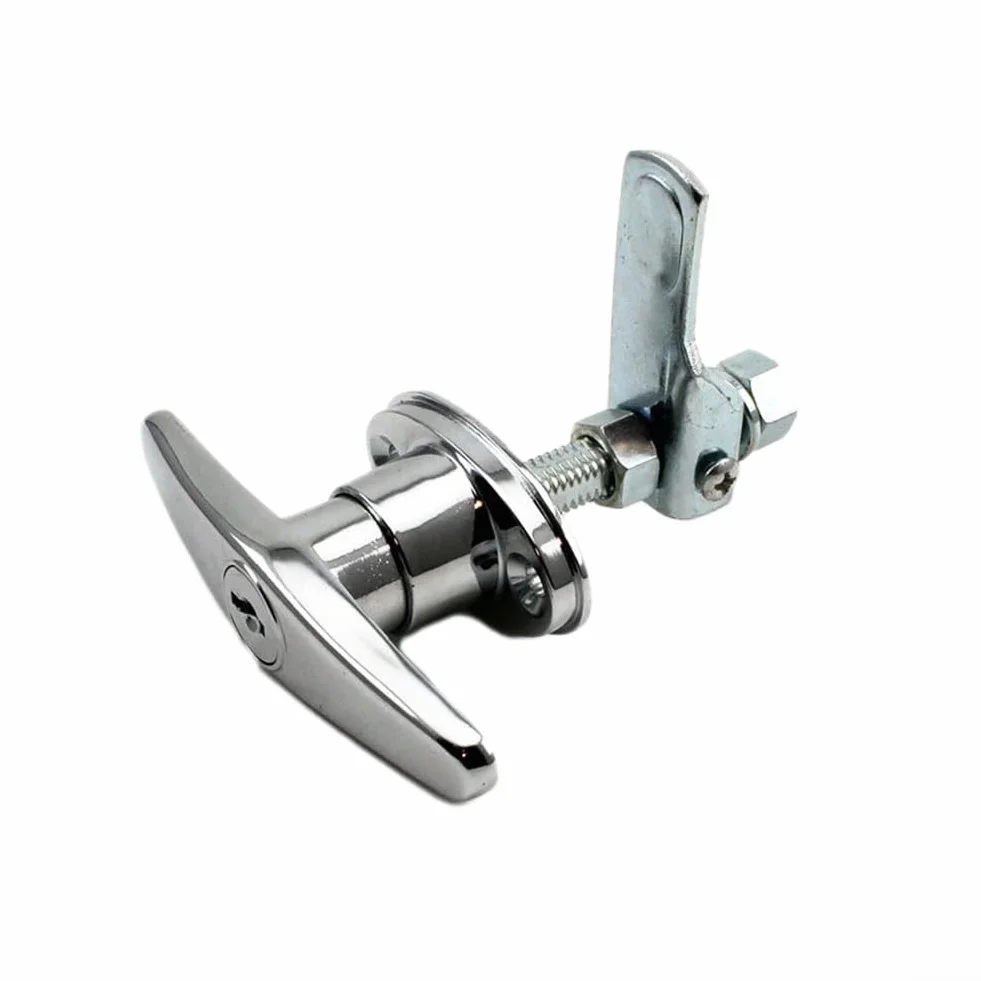 Kit di bloccaggio con maniglia a T in lega di zinco con chiavi, kit di bloccaggio con maniglia a T per camion/camper/porta del garage, sicuro per attacco del tappo del camion, serratura resistente