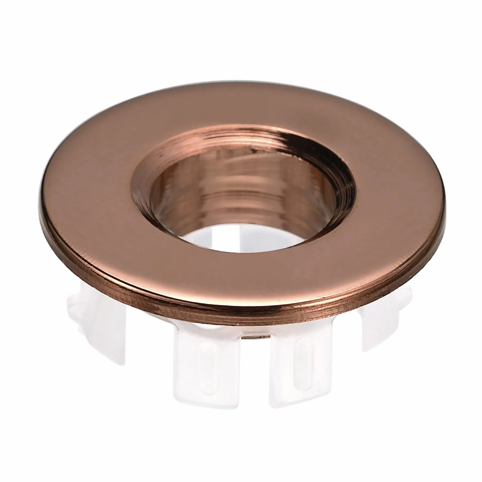 QUARKZMAN Lavello Filo Fuoriuscita Coperchio, Lavello Fuoriuscita cerchio 25,3mm Bagno Cucina Lavello Scarico Copri Foro Inserisci Cappucci Rotondi, Rosa Oro