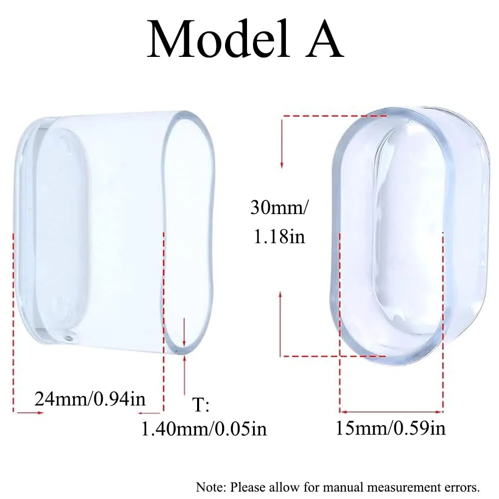 10 coperture ovali in gomma trasparente per gambe di sedie, in PVC, antigraffio, per mobili, tavoli, sedie, scrivanie (15 x 30 mm)