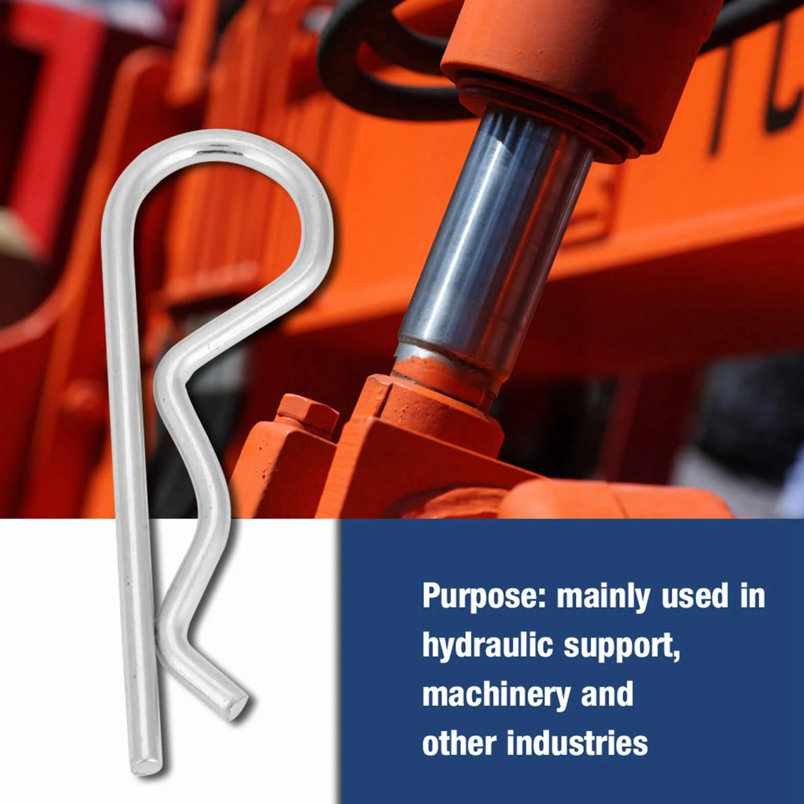 Generic Clamp/Holder per Coppiglia Tipo B Perni di Fissaggio a Molla Zincati da 10 Pezzi per Supporto Idraulico e Macchinari Ferro Zincato da 3 Mm-4 Mm per Uso Industriale (4 * 75mm (10 pezzi))