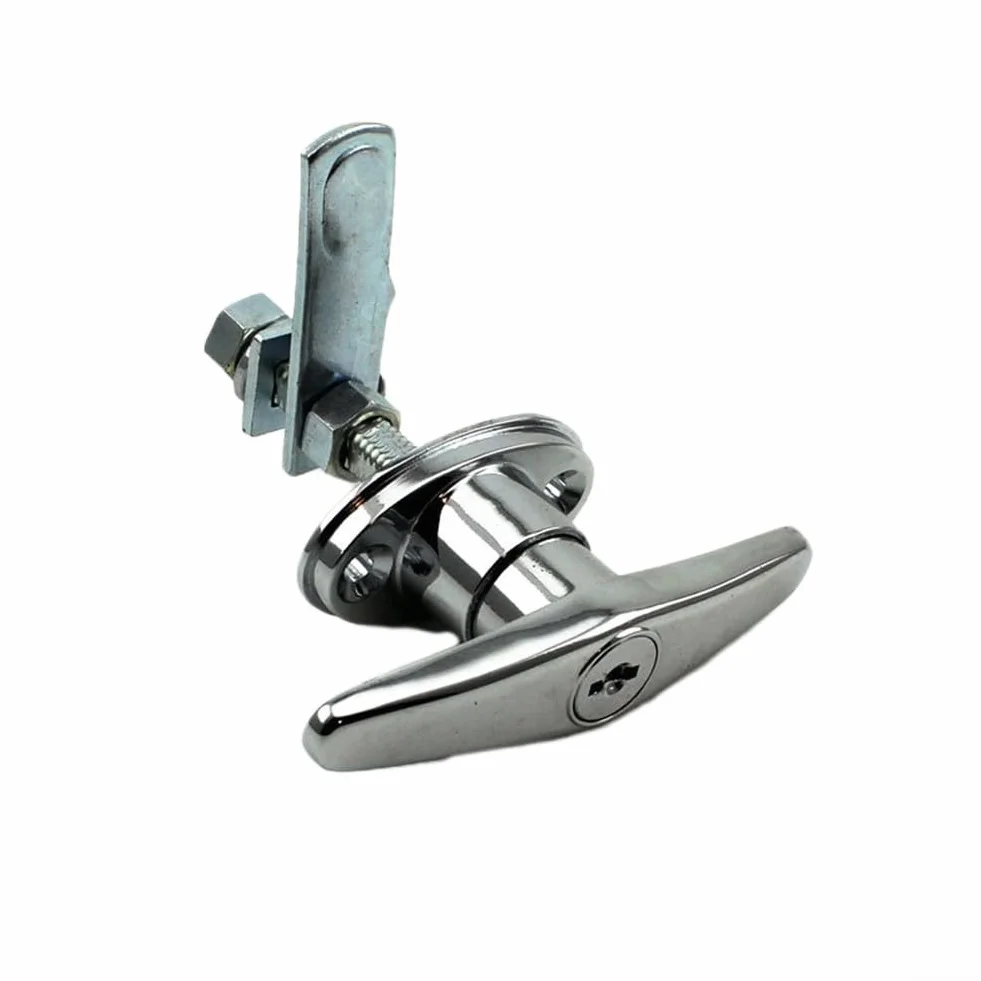 Kit di bloccaggio con maniglia a T in lega di zinco con chiavi, kit di bloccaggio con maniglia a T per camion/camper/porta del garage, sicuro per attacco del tappo del camion, serratura resistente