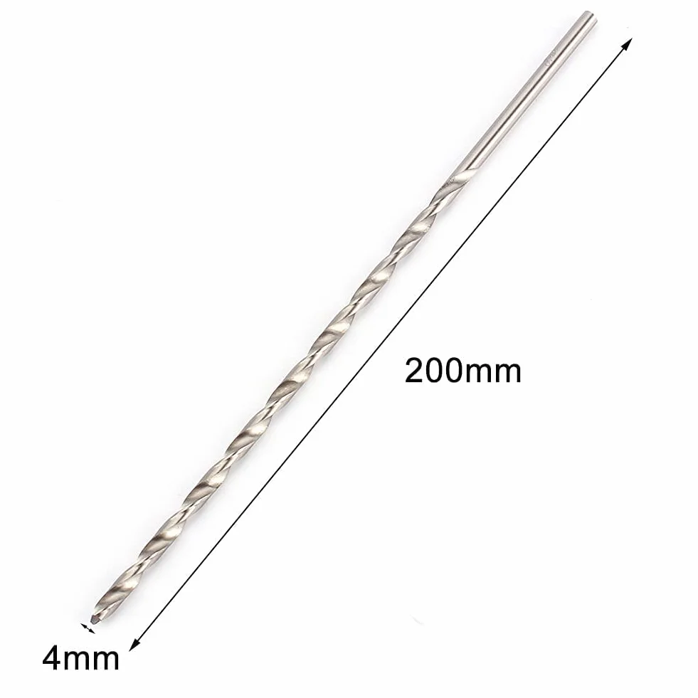 6mm HSS Extra Long 200mm Twist Drill Bit Codolo cilindrico conico per acciaio legato in lega di alluminio Codolo cilindrico conico per acciaio legato in lega di alluminio