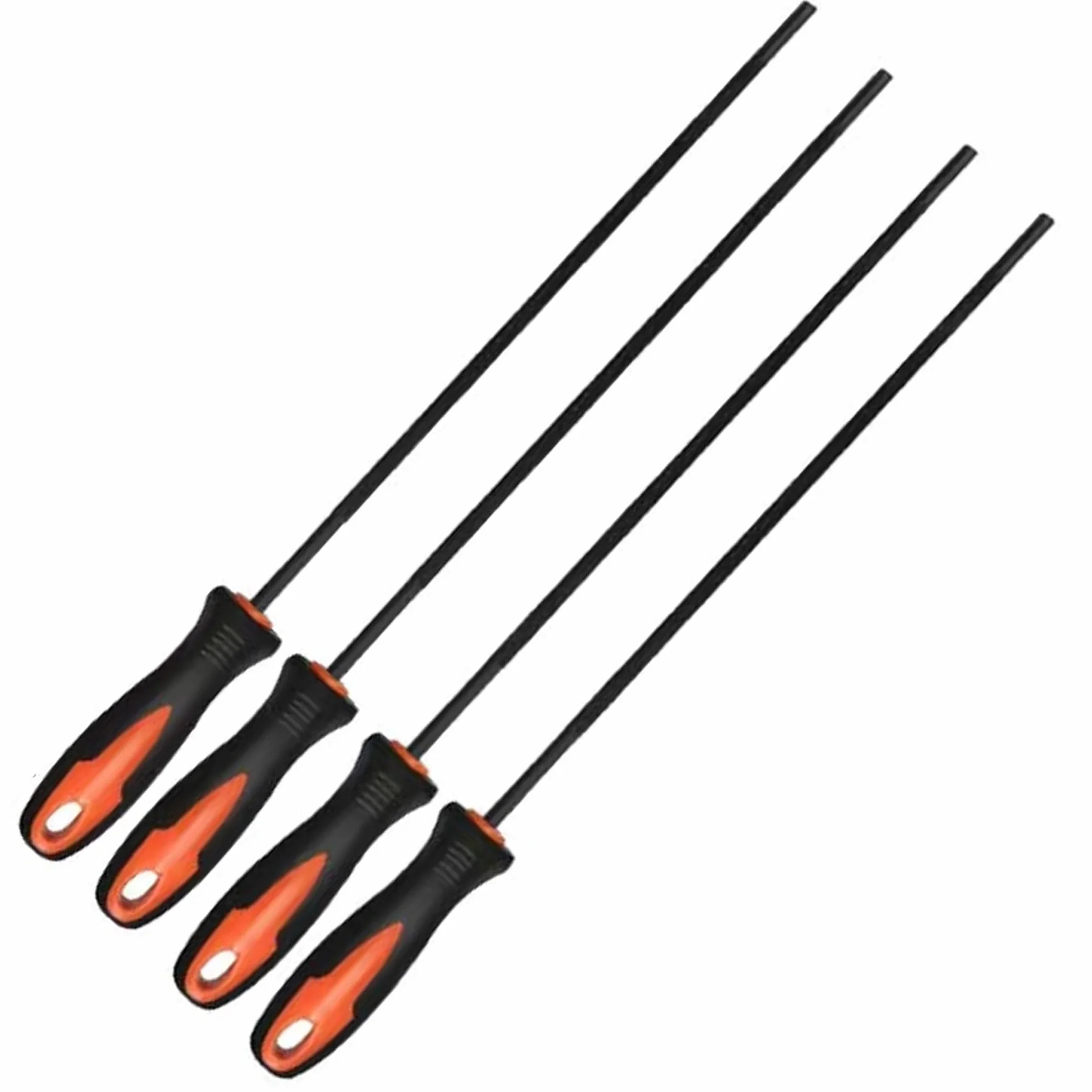 4 pezzi per motosega, per affilare, per cavallo, per lima rotonda, per motosega, per motosega, set di lime da 3,2 mm, 4,0 mm, 4,8 mm, 5,5 mm, adatta per motoseghe