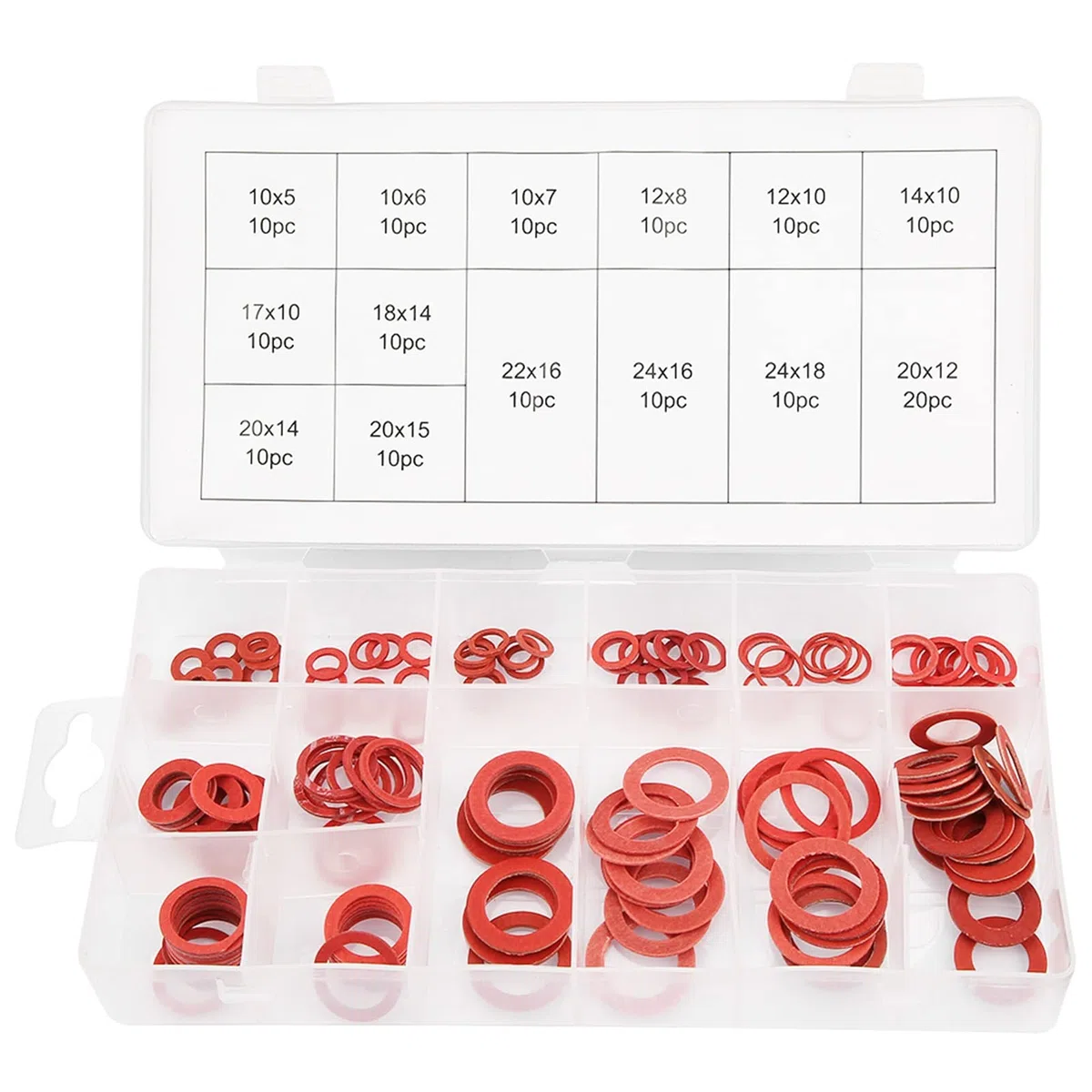 Set Di Rondelle In Fibra Assortimento Guarnizioni Isolanti Per Auto E Acqua Sanitaria Con 150 Pezzi In 14 Misure Resistenti Alla Benzina E 'Acqua Sanitaria