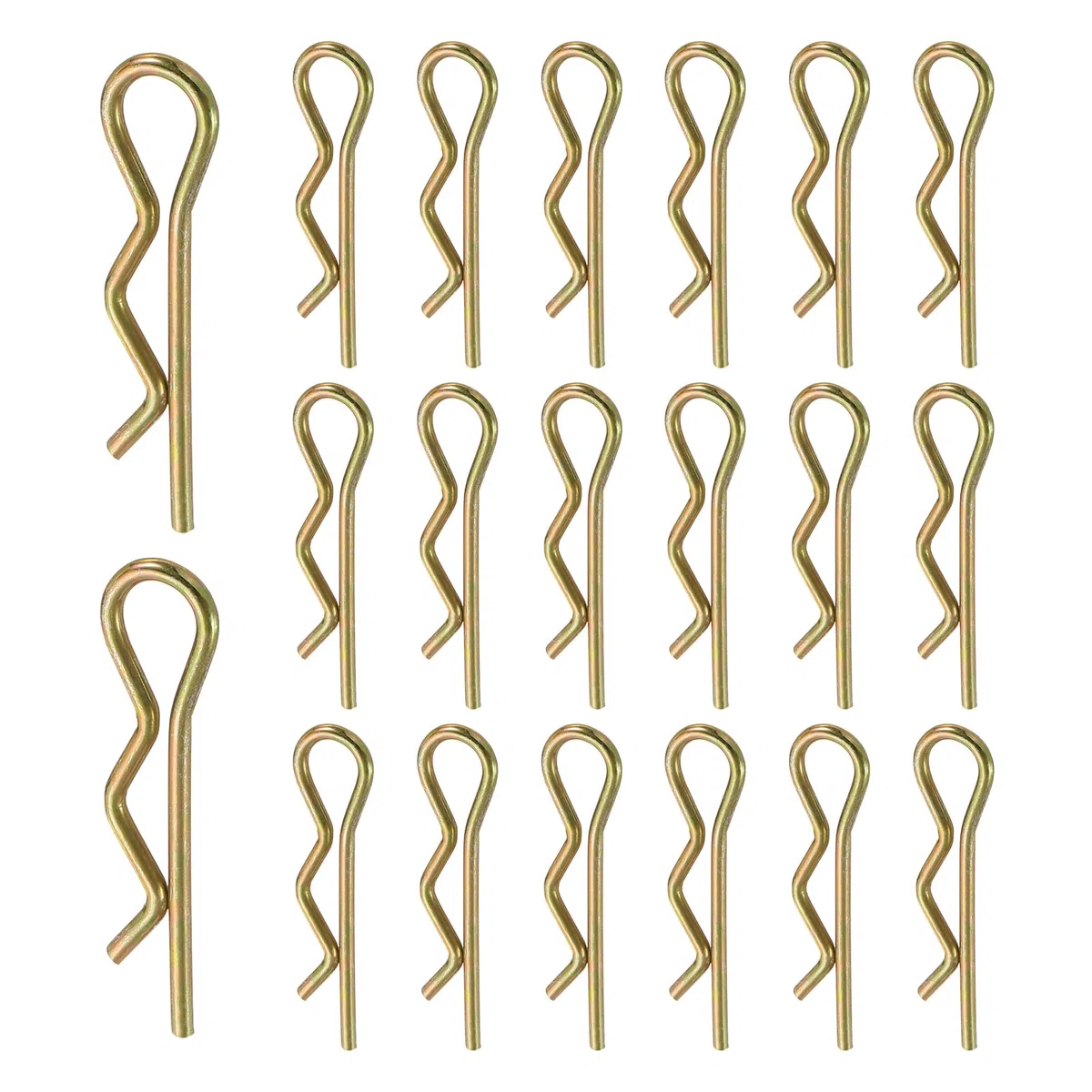 QUARKZMAN 20 Pz Clip per perno di traino, Clip a R in acciaio a molla al zincato colorato, Kit assortito di perni a molletta per perni a molletta per rimorchi, trattori, carrelli falciatori
