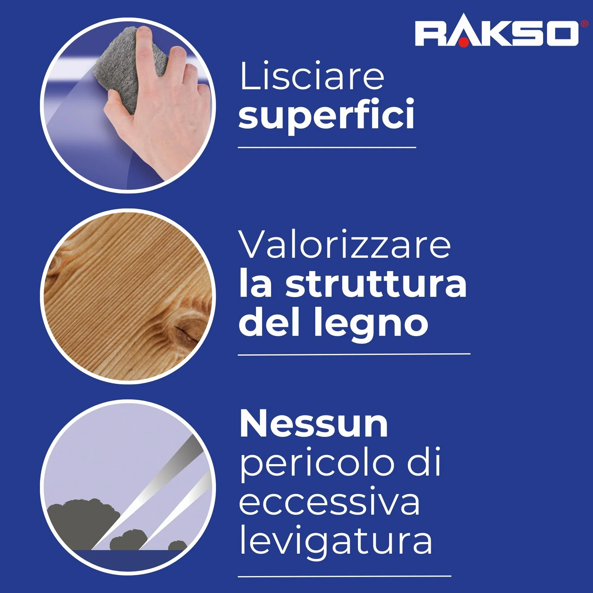 RAKSO Lana di Acciaio Extrafine 0000 200g 1 Fascia lucidare legni incerati